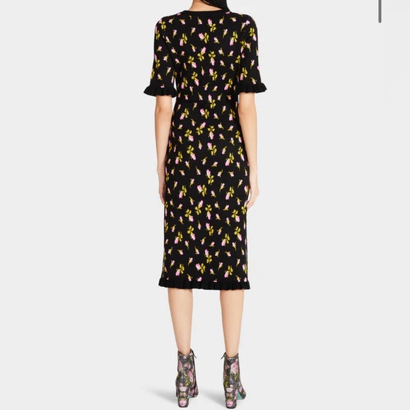 Betsey Johnson Pink Glo Floral Print Dress Women’s XS/S *NWT* - Picture 3 of 7